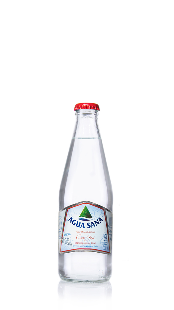 Botella de Vidrio Pequeña - Agua Sana