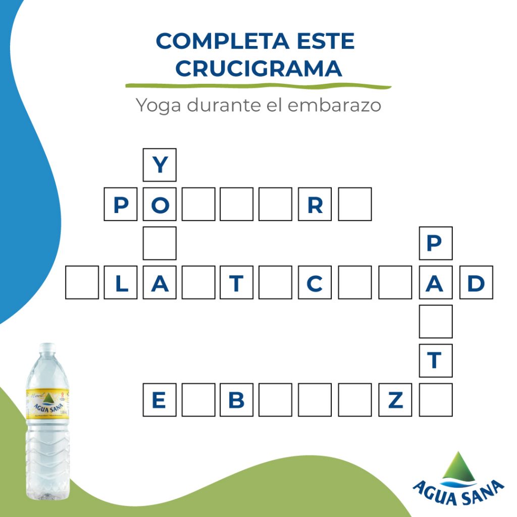 Resuelve el nuevo juego de Agua Sana relacionado con la práctica de yoga durante el embarazo